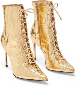 Generic Женские ботильоны с заостренным носком на высоком каблуке, шнуровкой, модная боковая молния, вечерние короткие ботинки, классические удобные туфли для вечеринки на среднем каблуке, обувь для выпускного