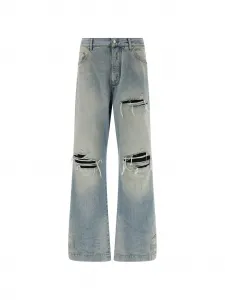 Прямые расклешенные джинсы mx1 AMIRI, синий