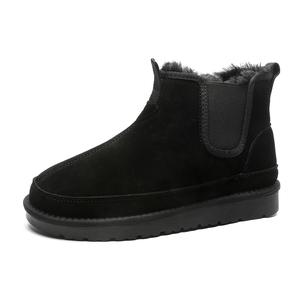 WEISHIBANGWEI Унисекс короткие зимние ботинки черные, цвет Black