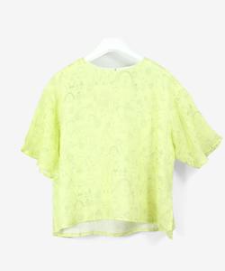 Блузка из 100% льна с принтом по всей поверхности Studio Picone, цвет Yellow(149)