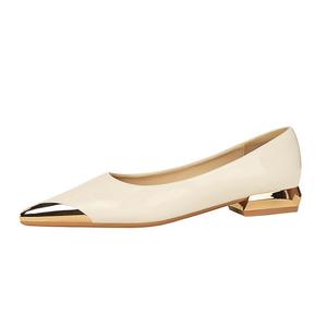 QITUMAUL Женские повседневные туфли-лодочки экрю [высота каблука 2 см], цвет Ecru[Heel Height 2cm]