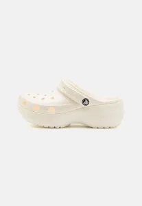 Классические сабо на платформе с блестками Crocs, Chalk