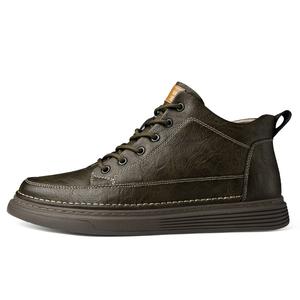 PAIBLOKS Скользостойкие амортизирующие кроссовки Mid top Skateboard Unisex с устойчивостью к истиранию цвета хаки, цвет Khaki