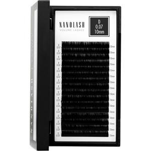 Накладные ресницы Volume Lashes для профессионального наращивания ресниц, объемное наращивание ресниц 10 мм 0,07 D Nanolash