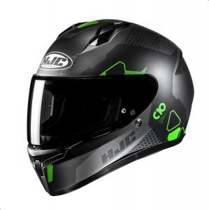 Шлем интеграл HJC C10 ASPA HJ-34P, черный / зеленый