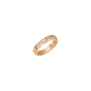 Кольцо Chopard Ice Cube из розового золота с бриллиантами