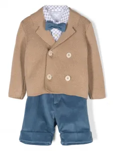 Комплект из топа и шортов с геометричным узором Colorichiari, нейтральный