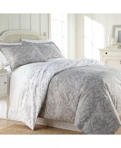 Двустороннее пуховое одеяло и накидка Winter Brush с цветочным принтом Southshore Fine Linens, серый