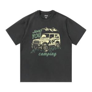 Футболка с круглым вырезом для школьников Jeep, темно-серый