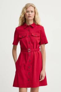 Льняное платье Theory, красный