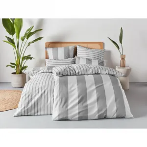 Двустороннее постельное белье для домашнего дела «Сари размером 135х200, 155х220 или 200х200 см», различного качества, морское постельное белье с двусторонним видом Home Affaire, серый