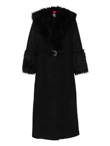 Пальто с поясом Versace Jeans Couture, черный