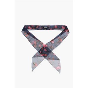Тонкий шифоновый платок с цветочным узором Dsquared2, Blue