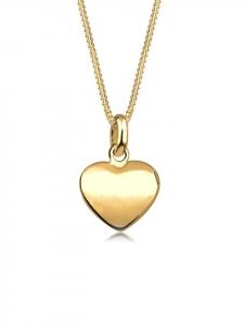 Elli Колье из серебра 925 пробы в форме сердца с золотой отделкой