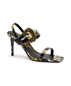 Босоножки на шпильке с подошвой Emily, дис. s71 Versace Jeans Couture, черный