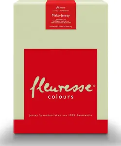 Простыня на резинке Mako Jenny C, цвет нефрит 7059, 150 x 200 см Fleuresse