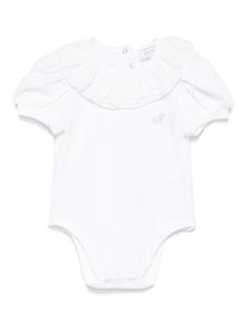 Monnalisa боди со стразами, белый