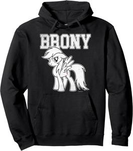 Худи в стиле Моя маленькая пони: Дружба - это магия для студентов-брони, черное My Little Pony