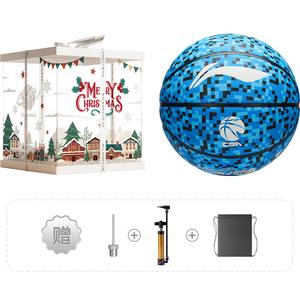 Резиновый баскетбольный мяч china blue size 7 для тренировок и соревнований unisex LINING, Christmas Box, синий Ball