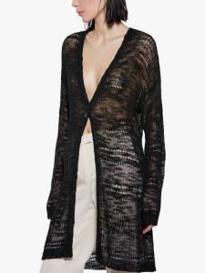 Длинный кардиган с v-образным вырезом SISLEY