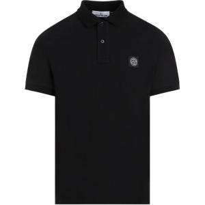 Поло с коротким рукавом и нашивкой с логотипом STONE ISLAND, черный