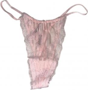 Victoria's Secret кружевное прозрачное стринги Heritage String цвет Pink New