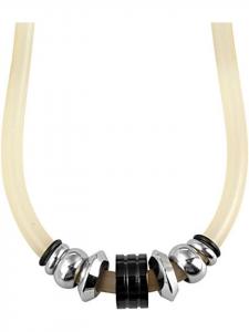 Adeliás Женское резиновое ожерелье, 45 см, серого цвета