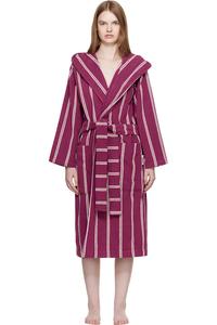 Tekla Фиолетовый махровый халат с капюшоном