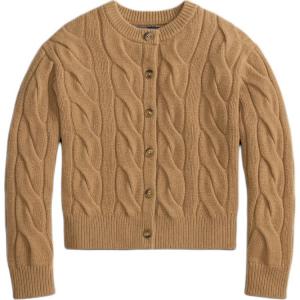 Кардиган с узором "косичка" Polo Ralph Lauren, коричневый