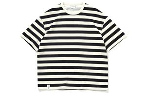 714STREET Футболка унисекс, Коричневые и белые полосы