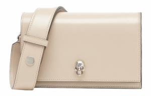 Alexander McQueen Череп с коровьей кожей женская сумка через плечо кросбоди верблюжьего цвета