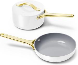 Набор мини-кухонной посуды Caraway с антипригарным покрытием, белый