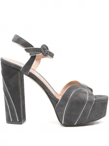 Замшевые сандалии Gianvito Rossi, серый