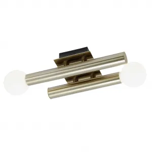 Бра Lucky G9 1 шт. Настенный светильник 2-ламповый, античная латунь Brilliant, Messing antik