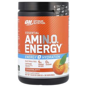 Optimum Nutrition, ESSENTIAL AMIN.O. ENERGY + ELECTROLYTES, Tangerine Wave, 285 г (10,05 унции)