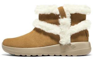 Женские ботинки Skechers зимние с меховой отделкой, песочный
