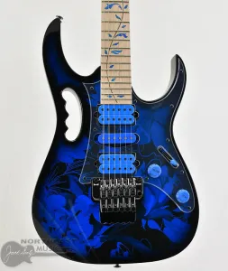 Ibanez Premium JEM77P Signature Стива Вая - синий цветочный узор