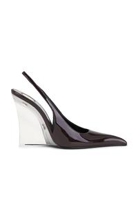 Miller Wedge Туфли Saint Laurent, Marron Glace