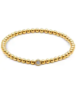 Браслет Ava Nadri с бусинами из кубического циркония Ajoa, gold