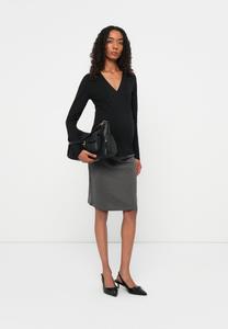 Юбка ONLY MATERNITY OLMBINI SKIRT 2 PACK, Black/Dark Grey Melange/Black