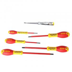 STANLEY Набор отверток Stanley с изолированной рукояткой, 6 предметов, с двухцветной рукояткой 65-443-14