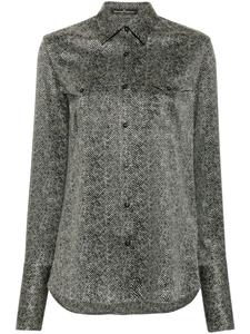 Ermanno Scervino шелковая рубашка с абстрактным принтом, черный