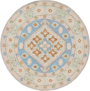 Ковер SAFAVIEH, 183 x 183 см, Heritage Collection, Green & Ivory, традиционный восточный дизайн, ручной работы из шерсти, идеально для гостиной, спальни, столовой (HG231X-6R)