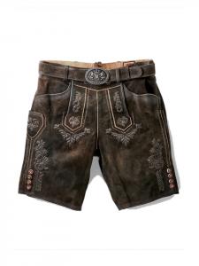 Кожаные брюки RONN темно-коричневого цвета MADDOX