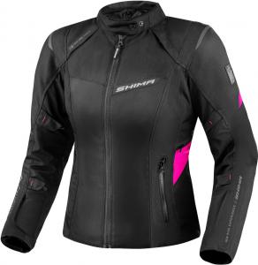 Водонепроницаемая женская мотоциклетная текстильная куртка SHIMA rush 2.0, Black/Pink