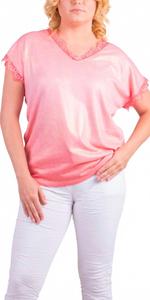 GIGI MODA Футболка с коротким рукавом Splendore, кораллового цвета