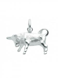 Adeliás Подвеска из серебра 925 пробы с изображением знака зодиака Телец (женская и мужская)