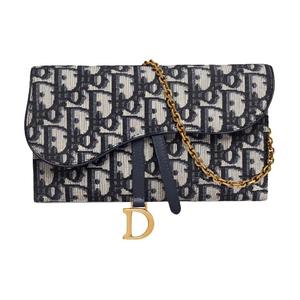 DIOR Седловая сумка из коровьей кожи комбинированная Седловая сумка Сумка ручная наплечная Сумка через плечо Женский бумажник джинсовый синий