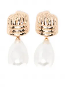 Серьги-капли Self-Portrait, золотистый