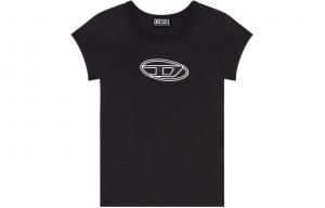 Футболка с вырезом Angie Cut Out DIESEL, черный